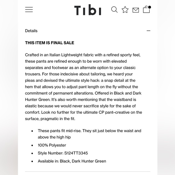 Tibi Italian Sporty Nylon Winslow Pant - Picture 12 of 13